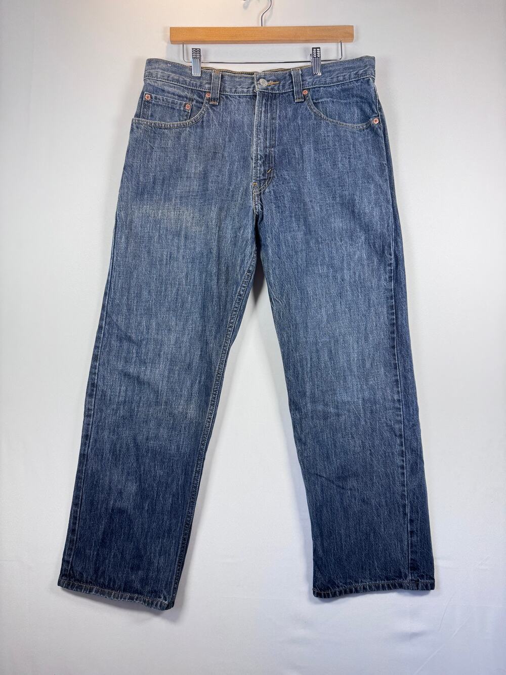Vintage 2005 Levi's 569 Loose Fit Straight Husky Jeans 34x28 Baggy (hemmed)